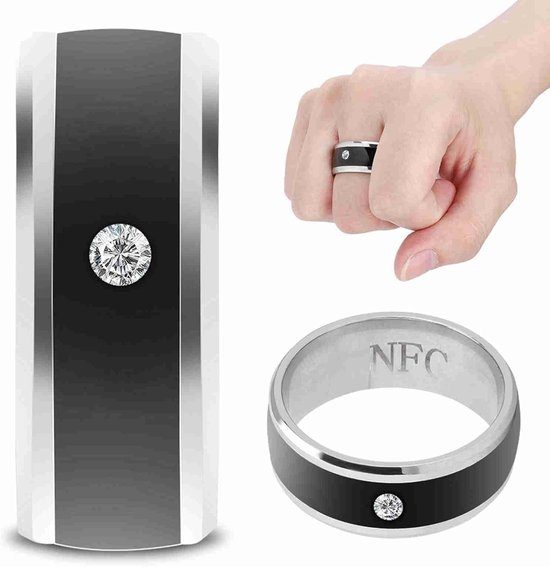 Ring NFC Multifunction Wearable Device voor Mobiele Telefoons-magniful Uiterlijk Smart Ring, Magic for Security Applications (maat8) — afbeelding 2