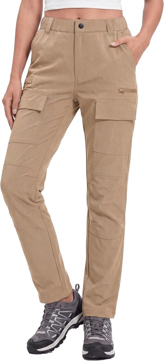 Wandelbroek Zomer Licht en Ademend Outdoor Stretch Waterafstotend met 7 Zakken Cargo Trekkingbroek voor Werk
