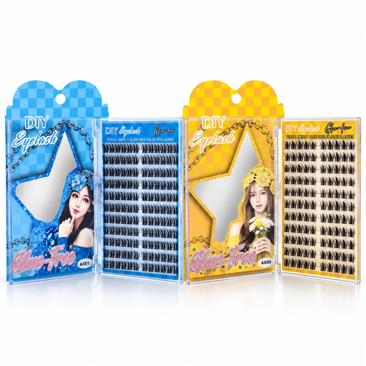 Guardian Beauty Wimper Naturel Lijmvrije Extensions Set - Cluster Wimpers - Kunstwimpers - Code: AX01 + AX06