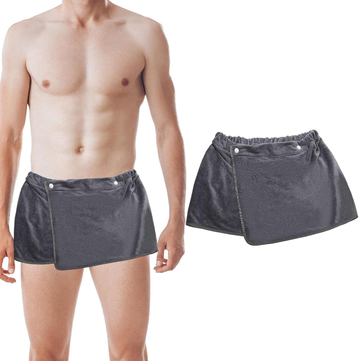 Saunakilt heren 30 x 140 cm - zachte ademende microfiber - met drukknopen - ideaal voor sauna en strand - ShopVlot