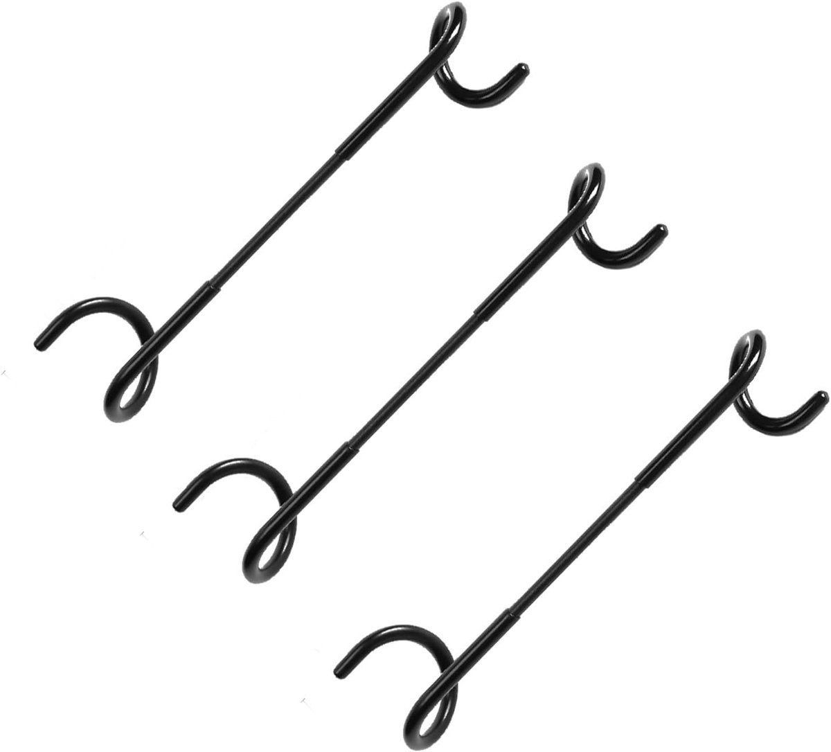 Lantaarnhaak 3 stuks - RVS - Pigtail ontwerp - Ideaal voor camping - ShopVlot