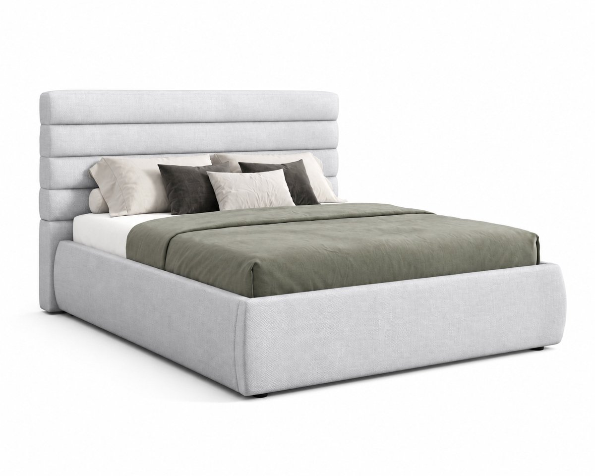 Homesy The Essence of Comfort Lento 140 x 200 cm tweepersoonsbed met opbergruimte – Artico Cement – met Lento-matras