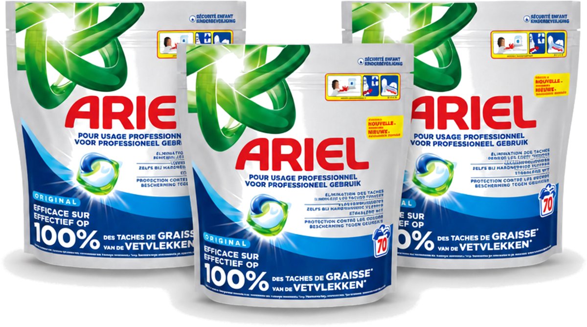 3 x Ariel – Wasmiddel Pods – All-in-1 Regular – 70 wasbeurten - Voordeelverpakking - 3 stuks