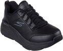 Zwarte Skechers sportschoen voor dames met veters, perforaties en dikke zool.