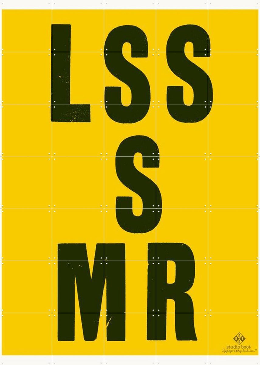 IXXI LSS S MR, Studio Boot - 100 x 140 cm - Gratis ophangtool - Grote wanddecoratie en posters - Kleurrijk, Grafisch Ontwerp, Typografie, Woonkamer