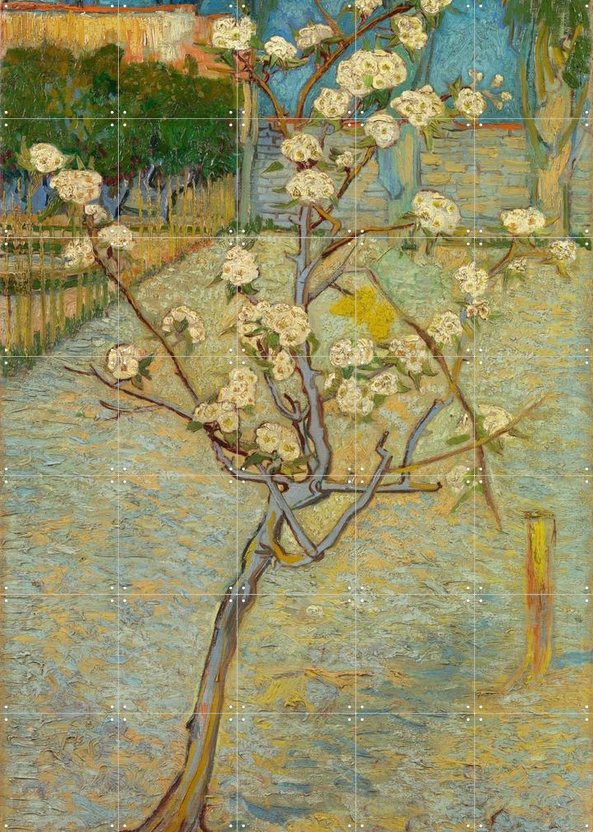 IXXI Perenboompje in bloei (1888), Vincent van Gogh (1853 - 1890) & Van Gogh Museum - 100 x 140 cm - Gratis ophangtool - Grote wanddecoratie en