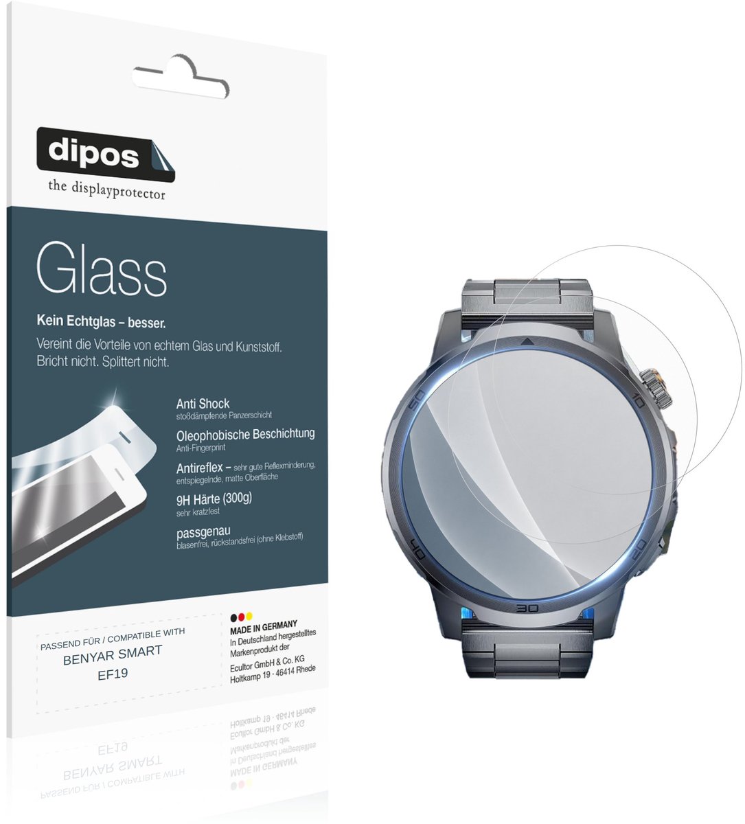 dipos – 2x Matte Pantserfolie geschikt voor BENYAR SMART EF19 | 9H Screenprotector