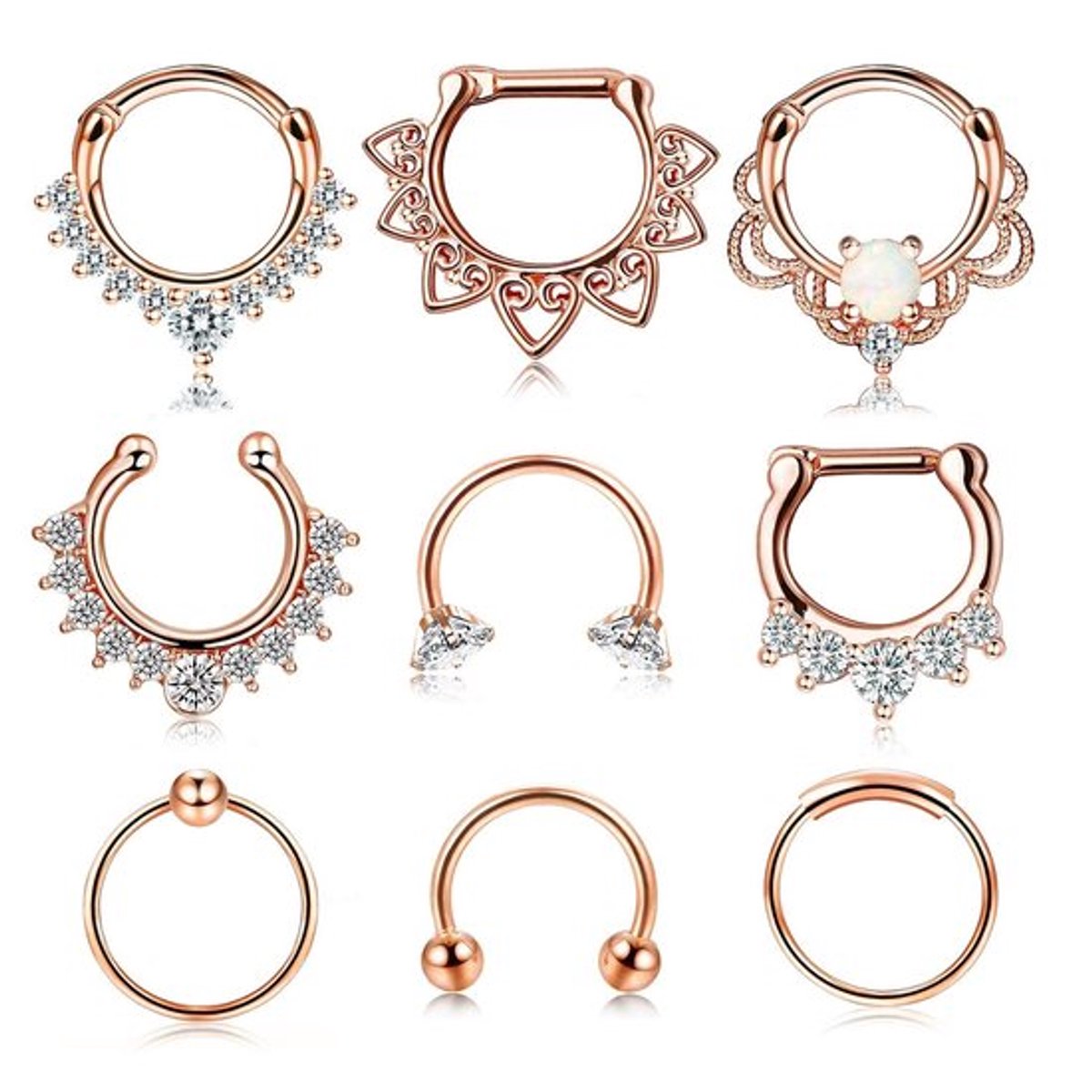 Dailygoods - Stainless Steel Sieraad - Stijlvol Roestvrij Staal - Rose Gold Kleur