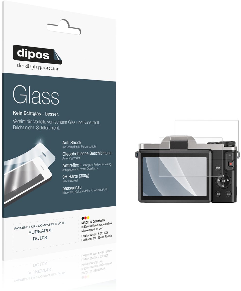 dipos – 2x Matte Pantserfolie geschikt voor AUREAPIX DC103 | 9H Screenprotector