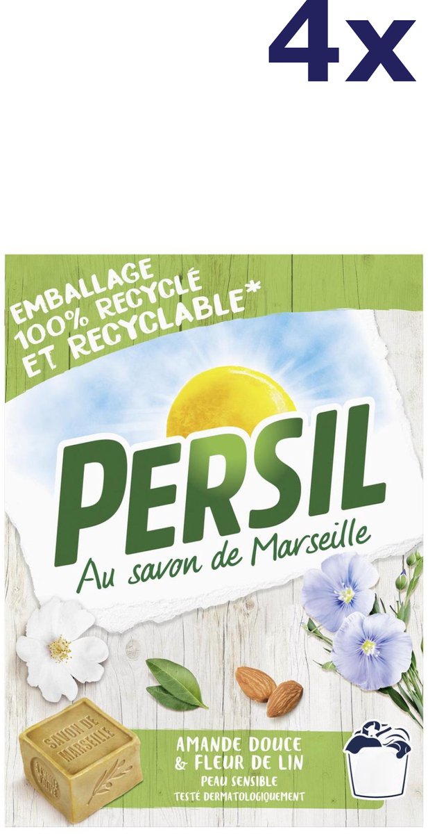 4x Persil waspoeder Amande et fleur de lin 33s 1,65Kg