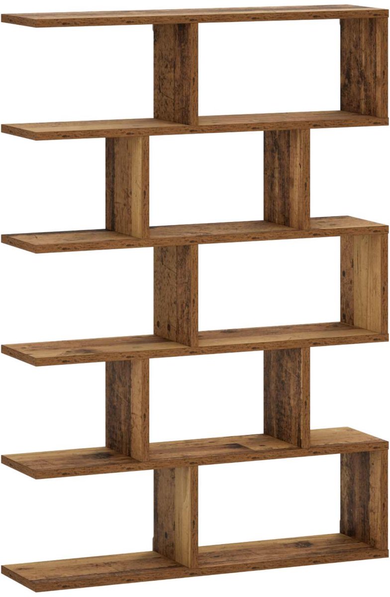 vidaXL Wandplank - Oud - hout - 70 - x - 17 - x - 101 - cm - Bewerkt - hout Oud hout