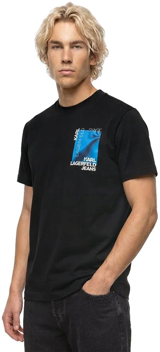 Karl Lagerfeld Jeans Smoke Graphic T-shirt Met Korte Mouwen Zwart XL Man
