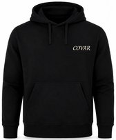 Hoodie Heren - Heren Trui met Capuchon - Zwart - Katoen - COVAR Design - Maat M