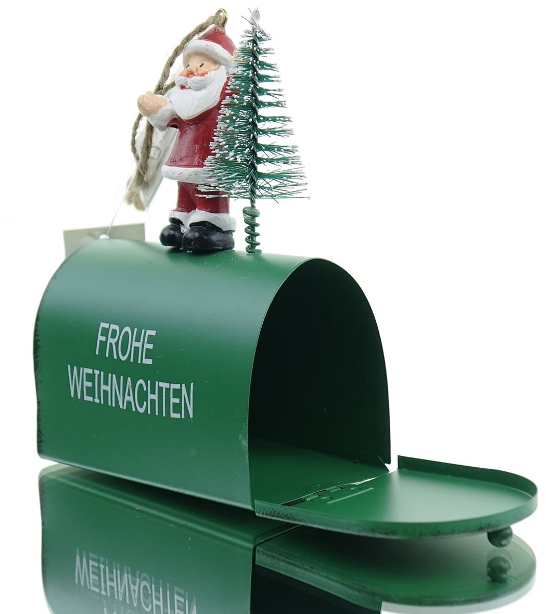 Gasper kerstbrievenbus American Art groen - metaal/poly