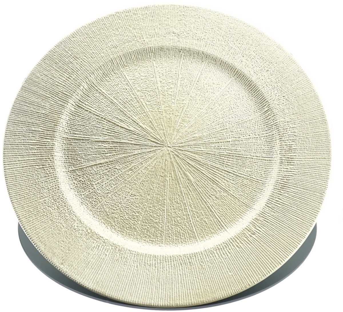 Gasper Kerstdecoratie Bord Champagnekleurig Ø 33 cm - kunststof
