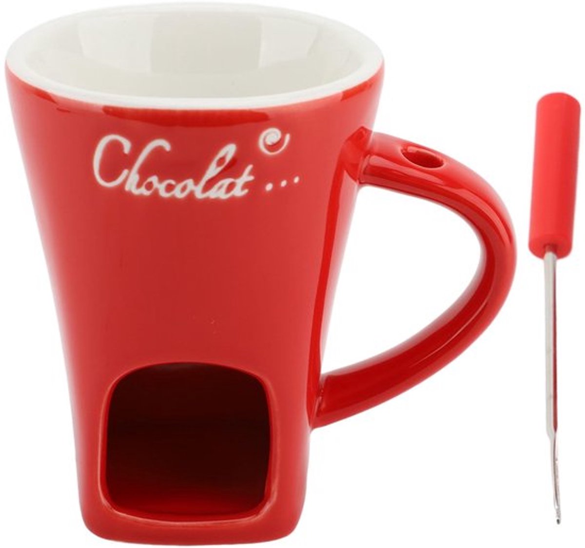 Dailygoody - Chocolade Fondue Set - Keramische Fondue Mok - Rood