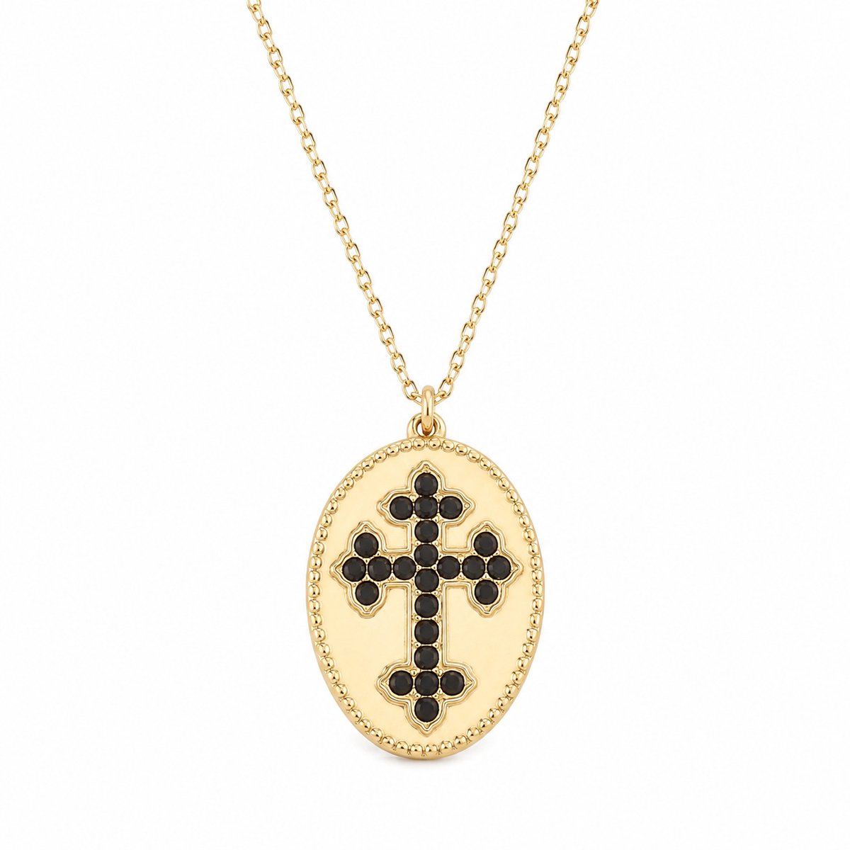 Deja Jewels - Dames ketting met hanger - Goudkleurig edelstaal