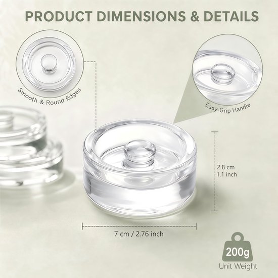 Set van 4 Glazen Fermentatiegewichten voor Groenten — afbeelding 5