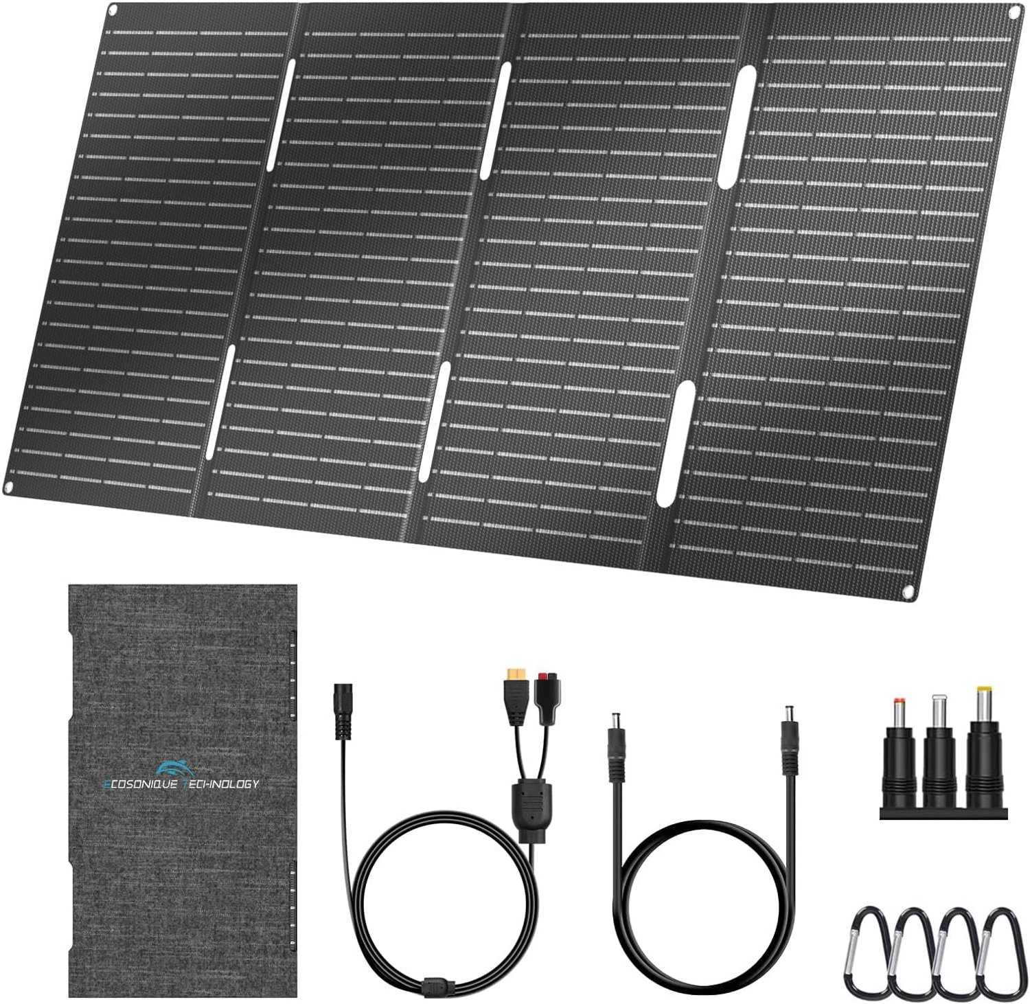 60W Draagbaar Zonnepaneel met Snellaadfunctie en Waterdicht Design