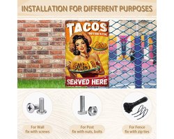 Retro Metalen Keukenposter Tacos