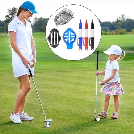 Golfbalmarkeerder 12 Stuks - Sjablonen/Markering - Uitlijningssets - Draagbaar/Golfaccessoire - Duurzaam/Waterdicht - Eenvoudig te Bedienen - Golfbalmarkering — afbeelding 5
