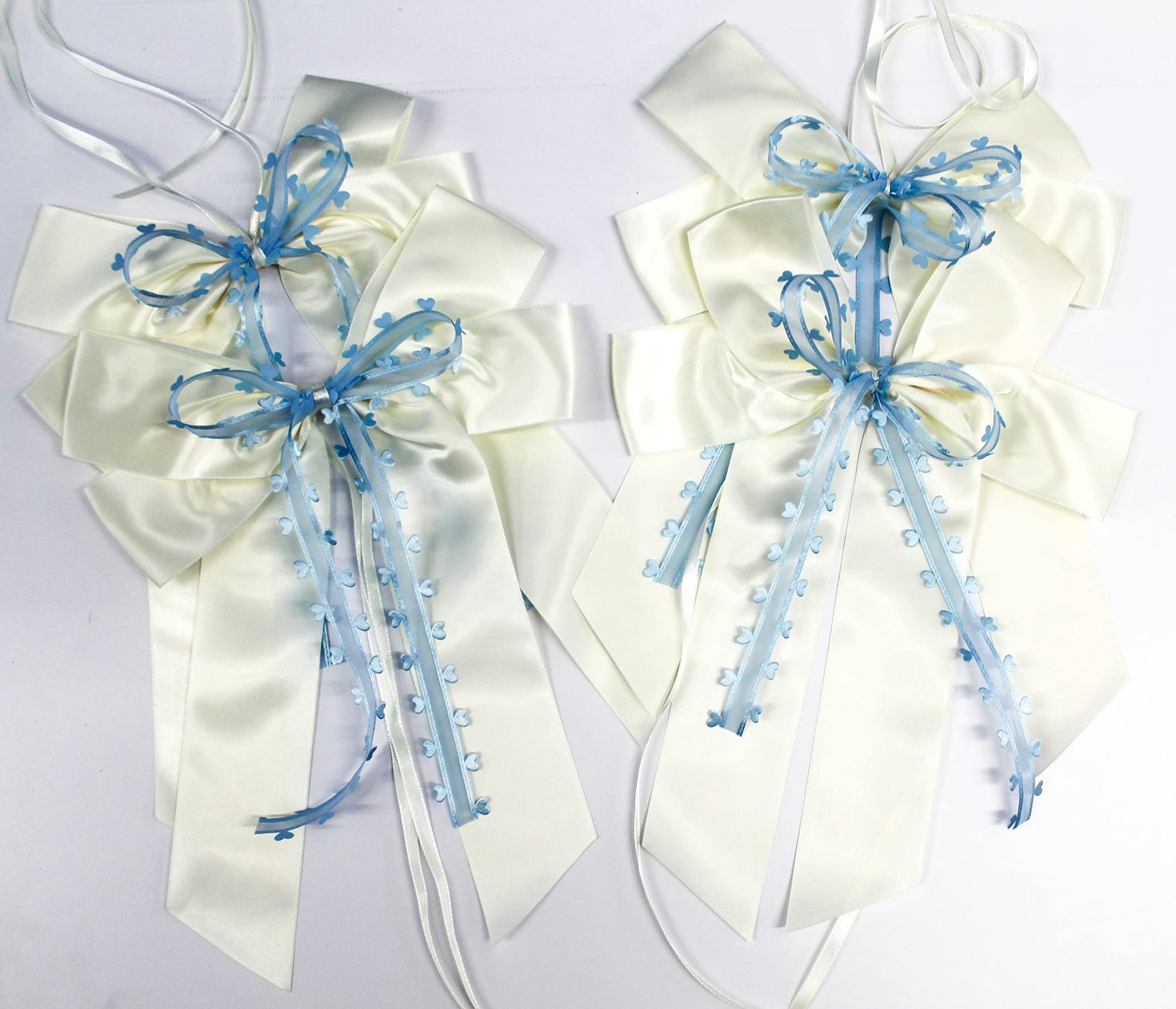 Satijnen Hart Bogen voor Cadeaus - 20 x 30 cm - 4 Stuks