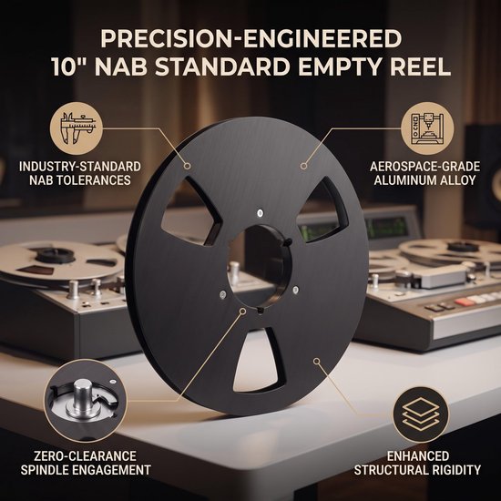 Lege Tape Reel 1/4 10 Inch, Aluminium Open Reel voor Audio — afbeelding 5