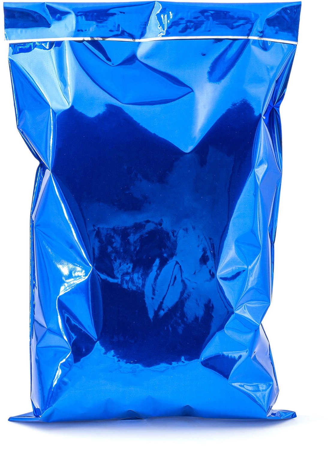 Set van 50 Metalen Cadeautassen met Zelfklevende Flap, Blauw