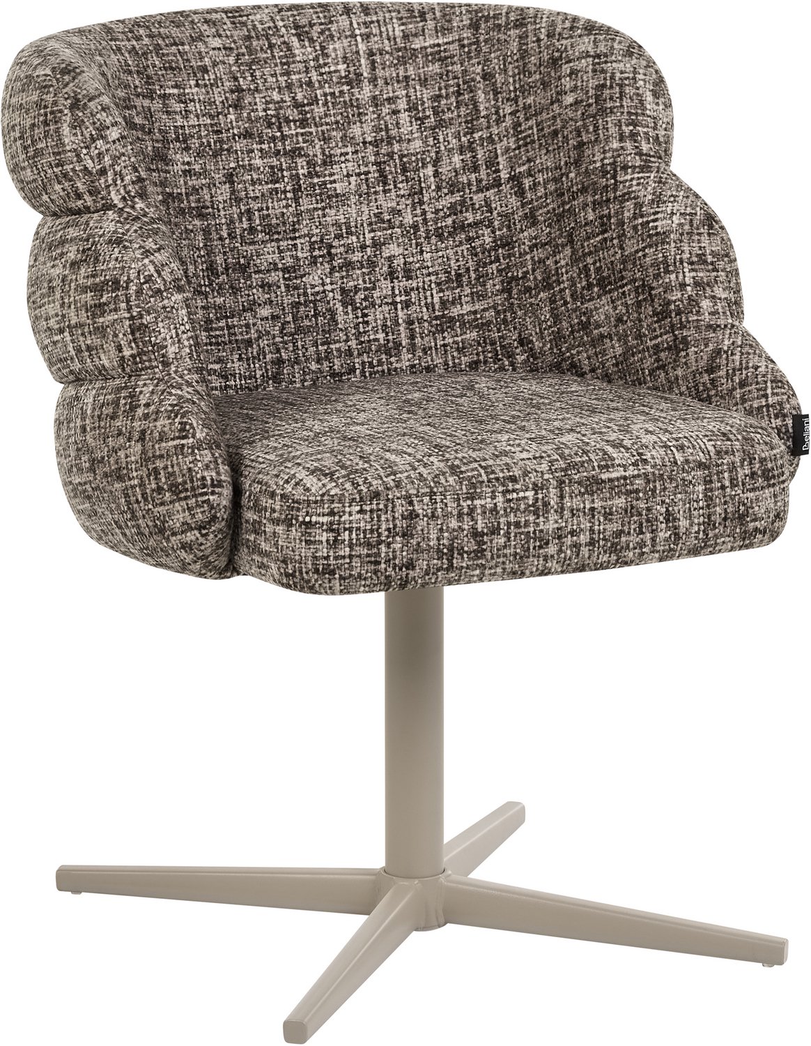 Beliani YOUNGSTOWN - Eetkamerstoel draaibaar - Taupe - Polyester Beige