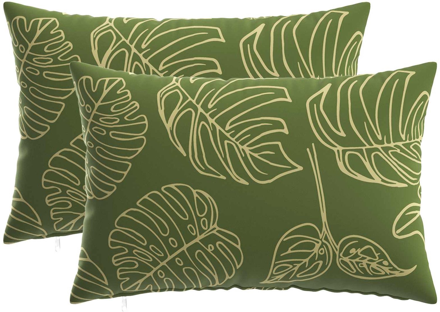 vidaXL Dekenkussen - 2 - st - HEERLEN - Blad - Design - 50 - x - 75 - cm - Polyester Bladontwerp
