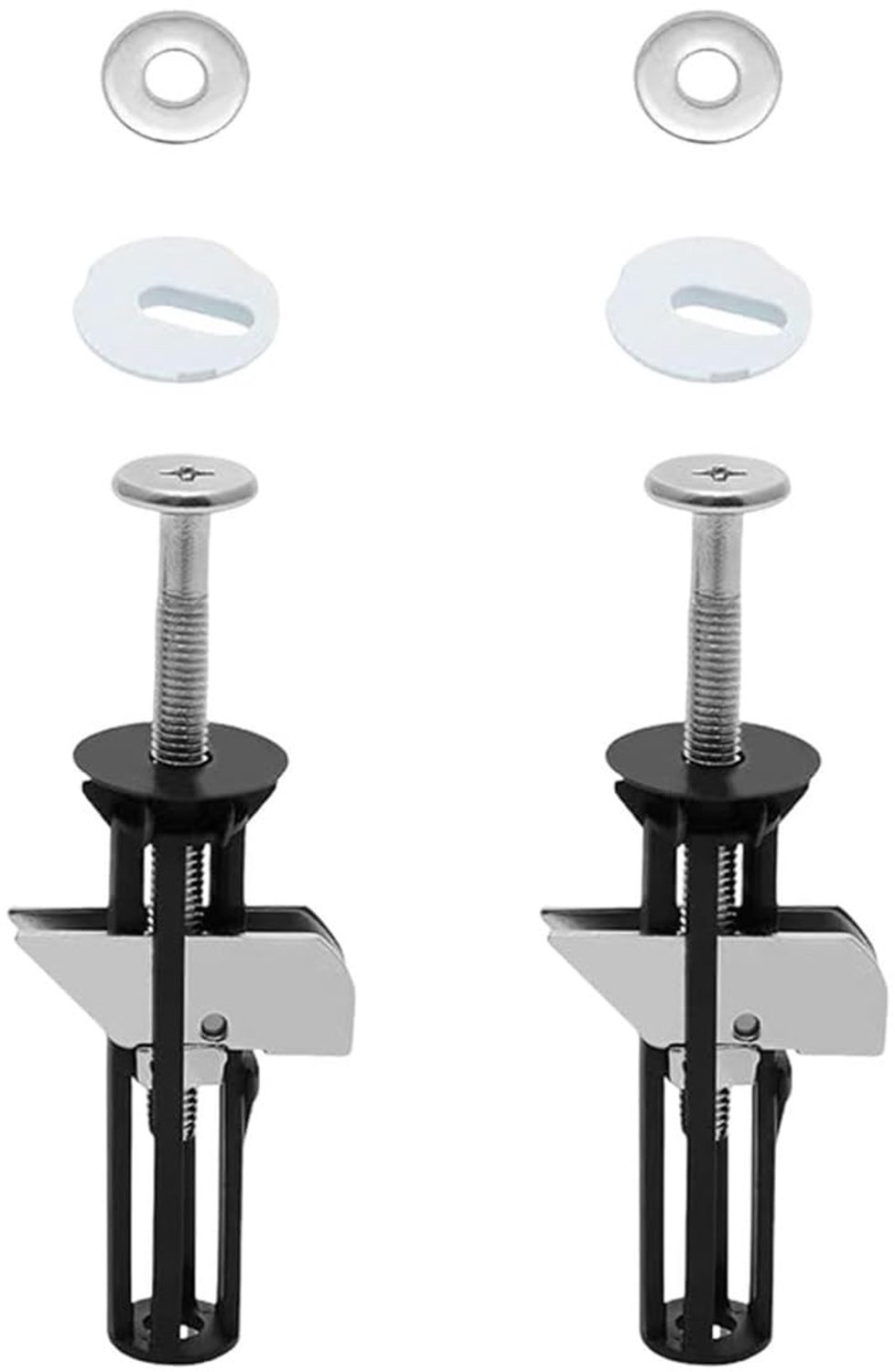 2 Stuks Toiletbrilscharnieren - Robuuste Bevestigingsschroeven met Expansieschijven
