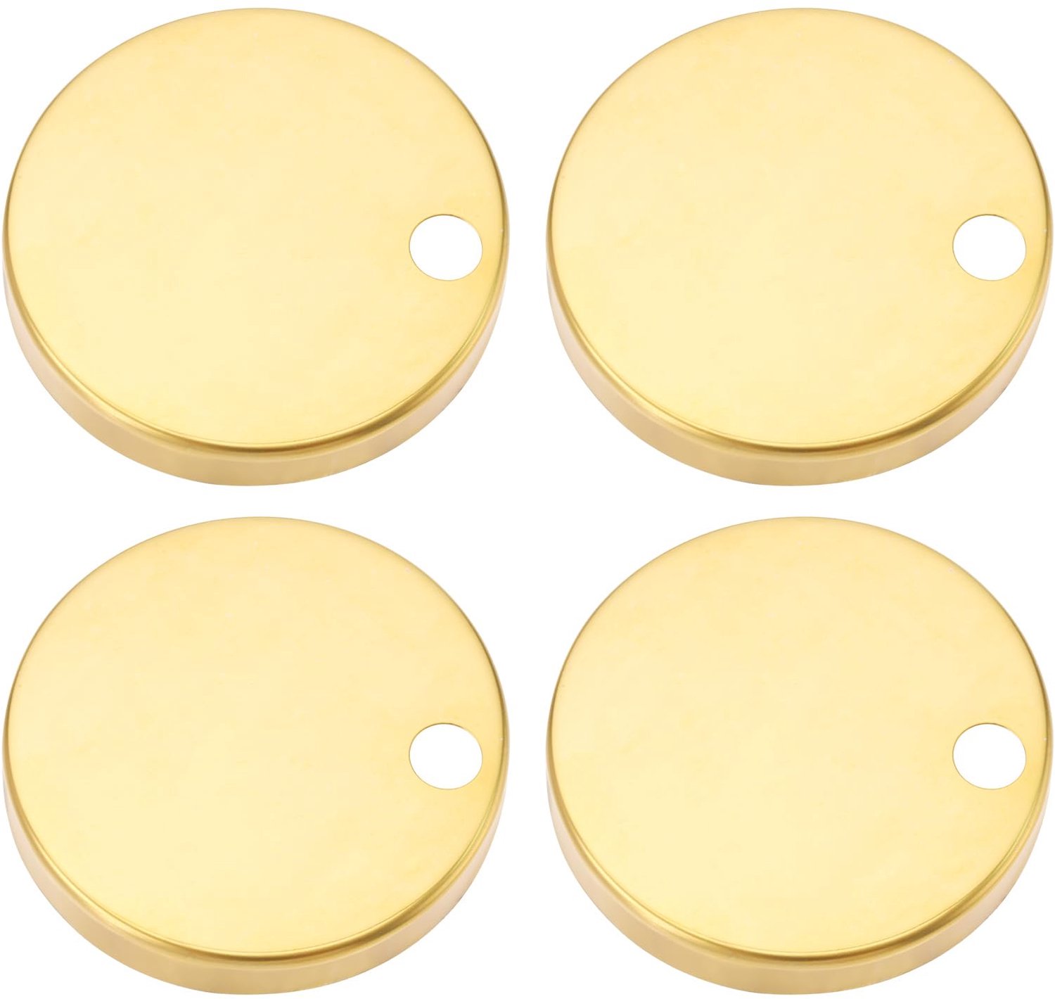 Toiletbril Scharnier 60mm - 304 Roestvrij Staal - Set van 4 - Decoratieve Covers - Eenvoudige Installatie - Glanzend Design