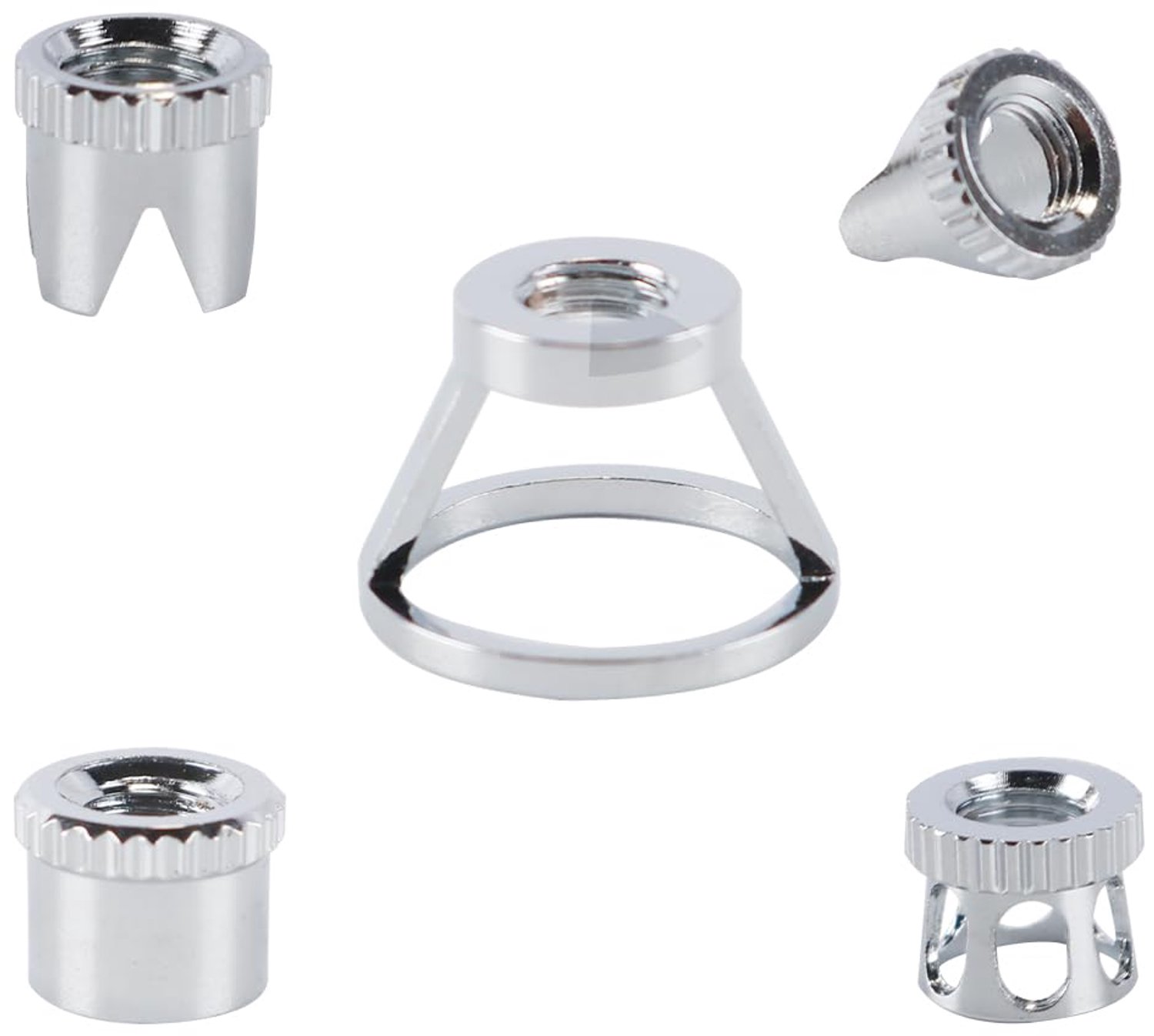 Naaldkappen Set van 5 - Universele Beschermingskappen - Vervangende Accessoires - Airbrush Kit - Diverse Ontwerpen - Compatibel met 3,7-3,9 mm Draaddiameter - Airbrushkappen