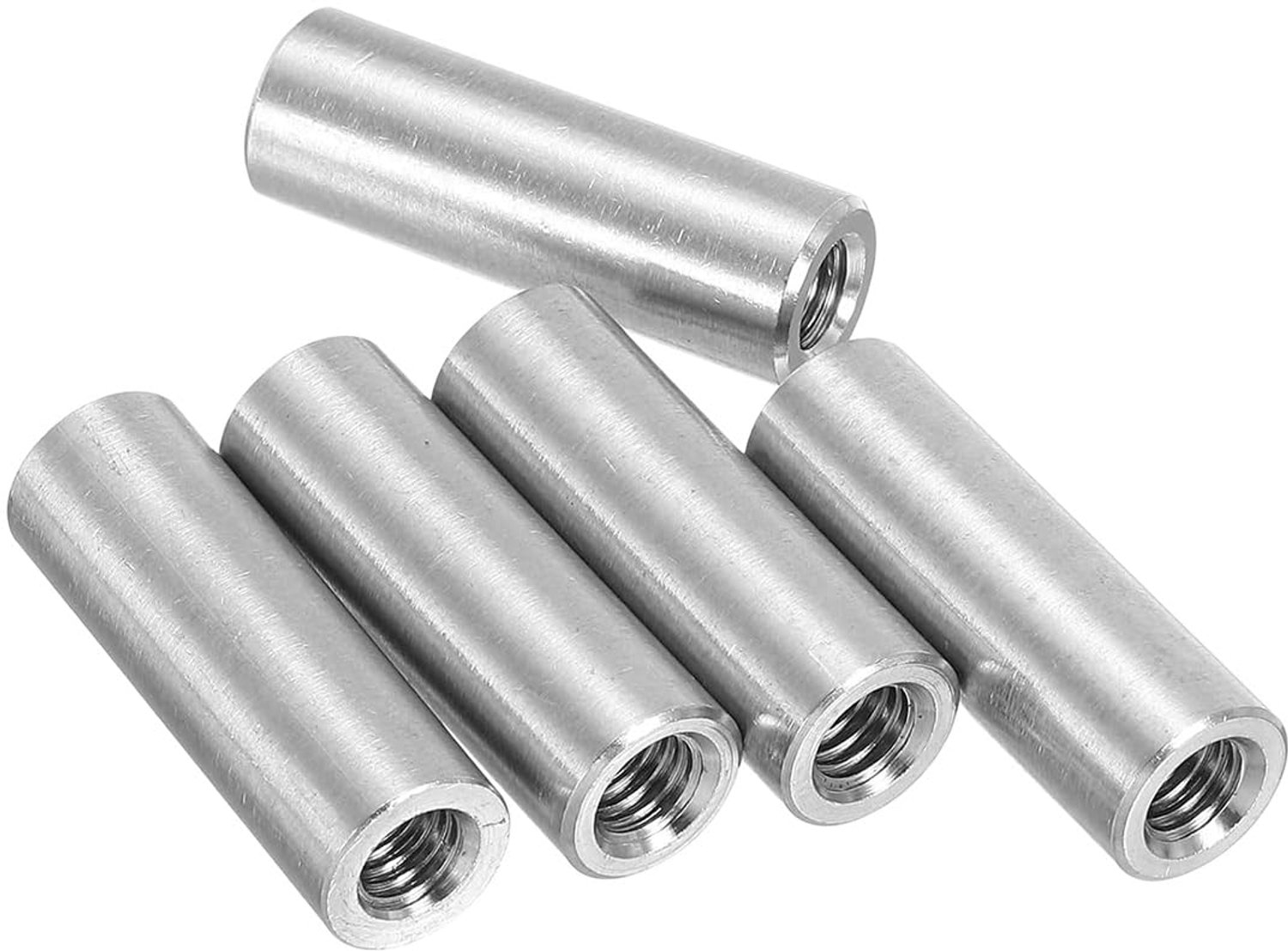 Set van 5 M6 Koppelingsmoeren van Roestvrij Staal