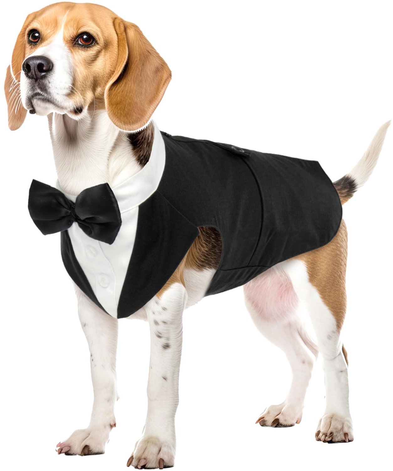Honden Tuxedo Kostuum - Formele Outfit met Strik