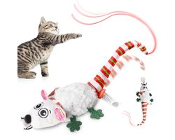 Migipaws Elektrische Muis Speelgoed voor Katten - Met Kattenkruid en Draaipunt