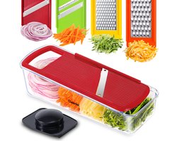 Geedel 4-in-1 Multifunctionele Mandoline Groentesnijder - Rood