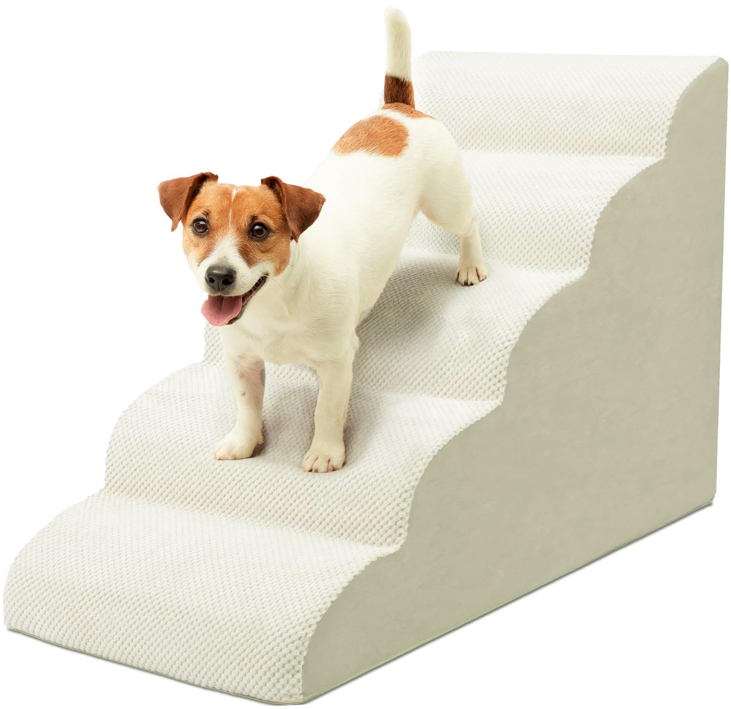 Hondentrap voor kleine honden en katten - 5 treden - Beige