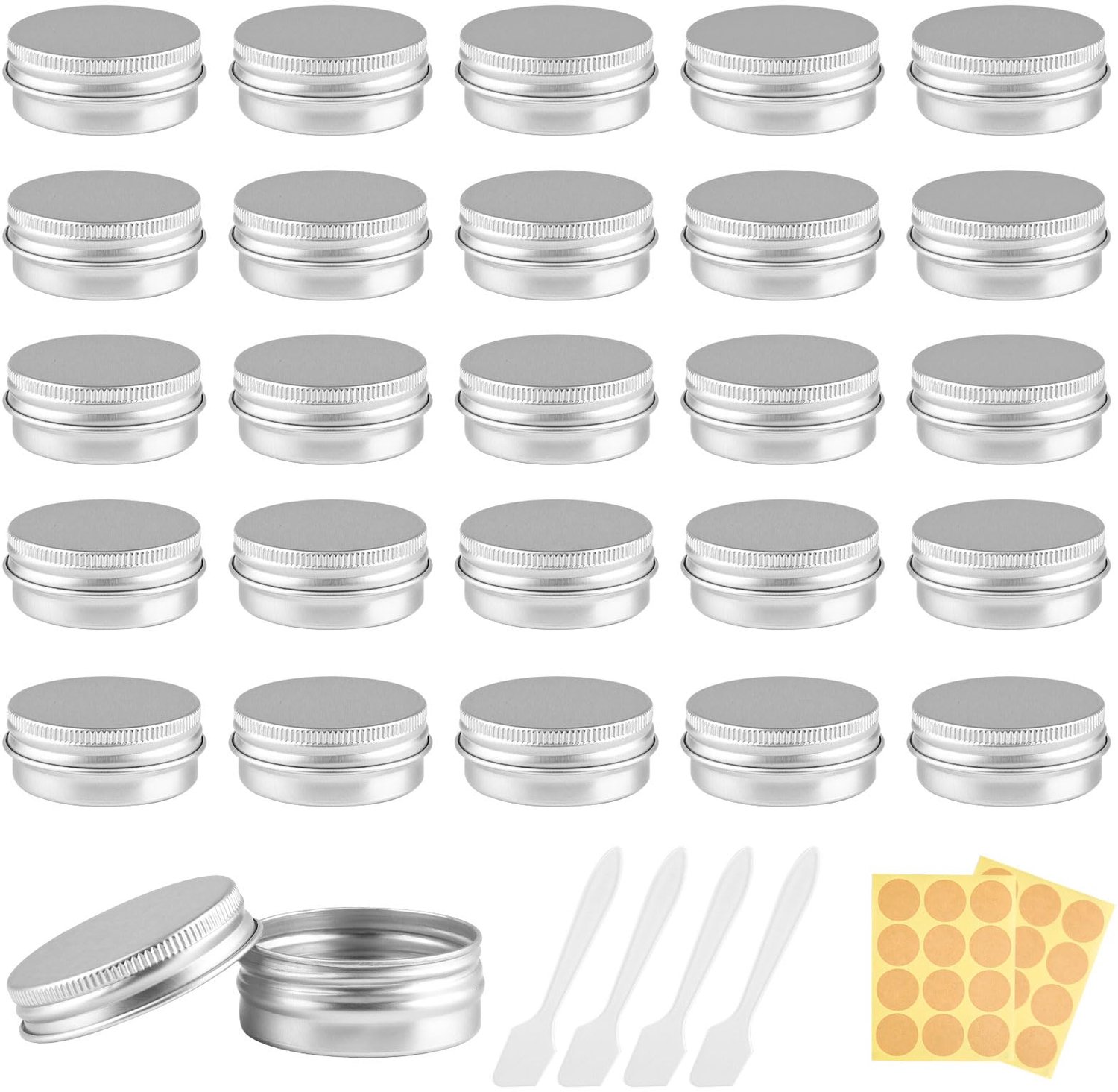 Crèmepotje 15ML Aluminium - Cosmetica Potjes - Mini Potjes - Lekvrije Deksel - Waterdicht - Glanzend Hoogwaardig Materiaal - Cosmeticapotje
