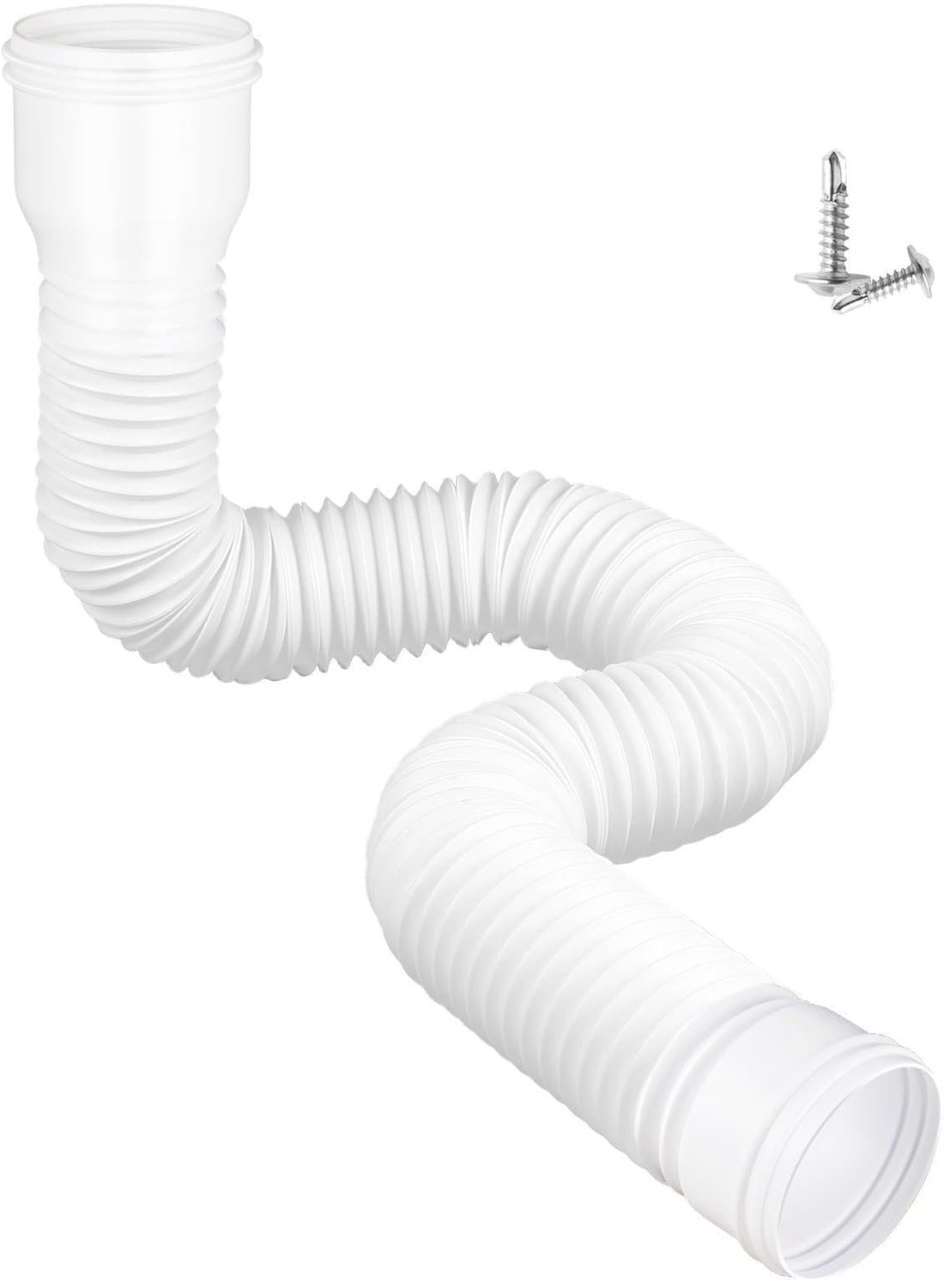 Flexibele Afvoer Valpijpverlenging van 47 tot 150 cm Wit