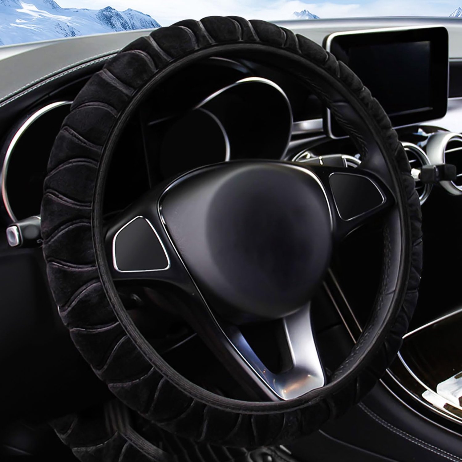 Zachte Fluffy Stuurwielcover voor Auto