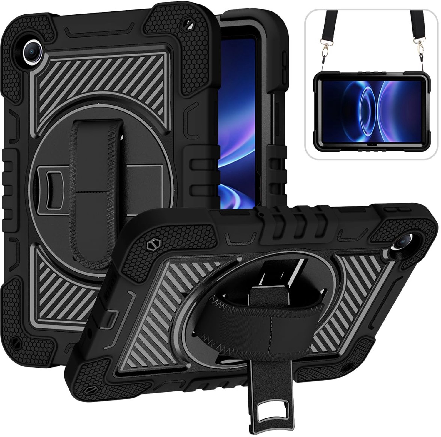 Hoes met 360° draaibare standaard voor Xiaomi Redmi Pad 2, zwart