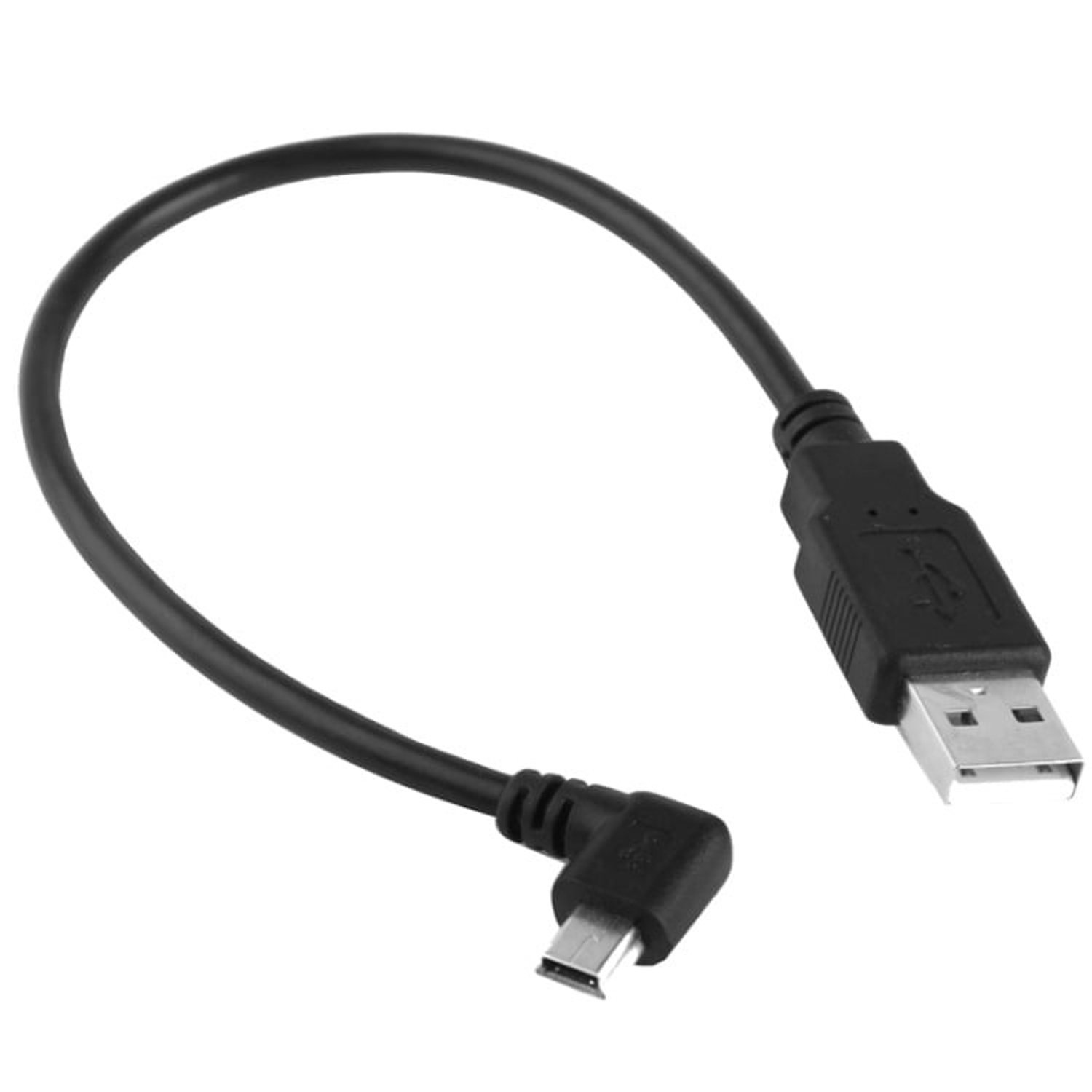 OneOne 0,31m Mini USB kabel. Haakse laadkabel naar rechts. USB naar Mini USB oplaadkabel snoer past op Garmin DriveSmart 50, DriveSmart 51, DriveSmart 55, DriveSmart 60, DriveSmart 61, DriveSmart 65, DriveSmart 71