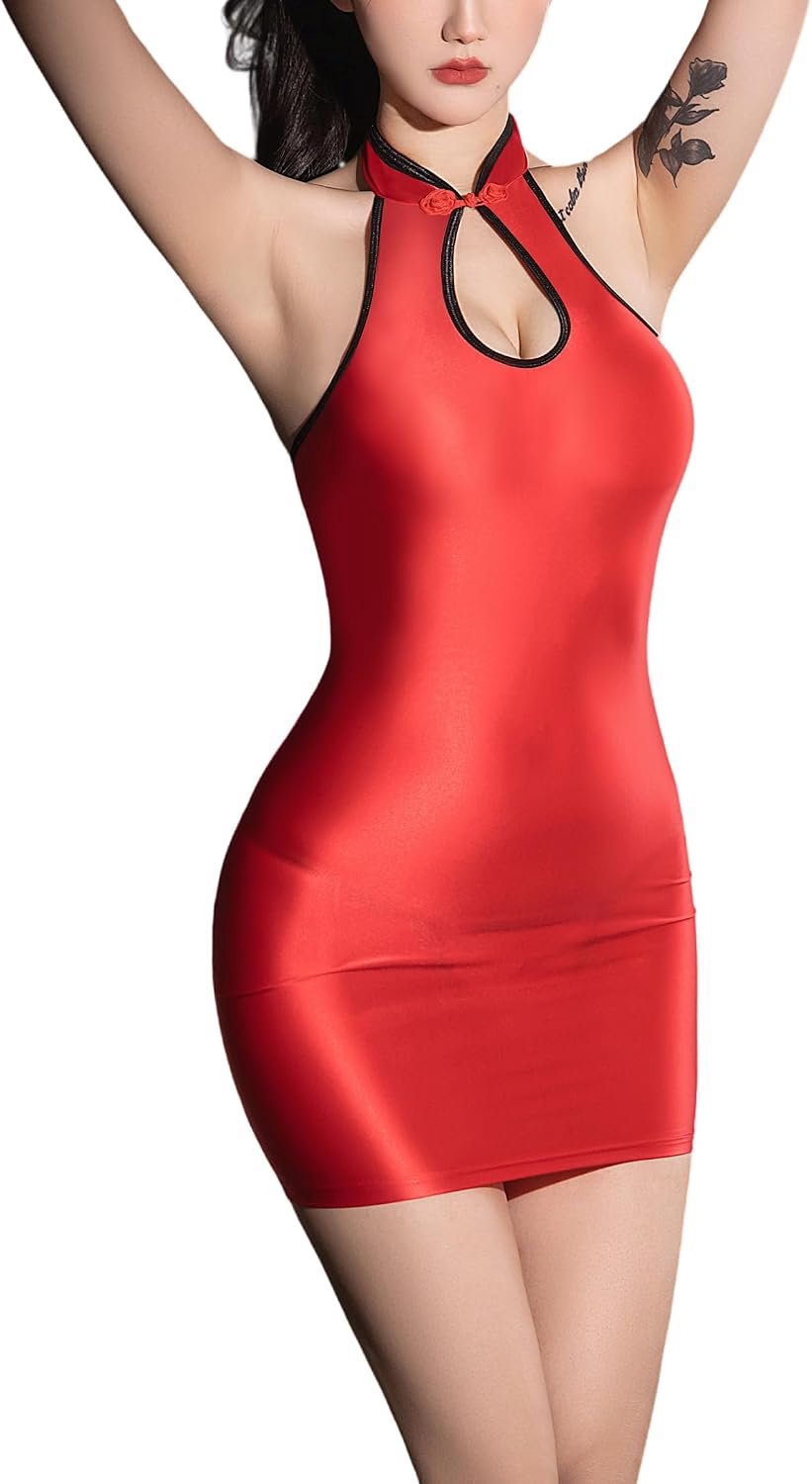 Bodystocking Sexy lingeriejurk voor dames, glad, nylon, bodystocking, full-body jurk