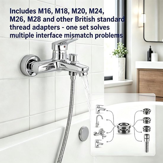 Set met 6 universele kraanadapters — afbeelding 4