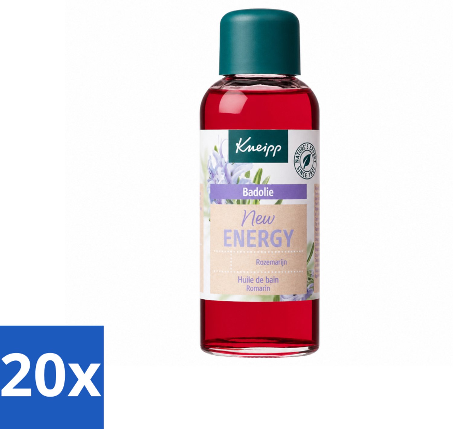 20 x Kneipp - Badolie - Rozemarijn - Voor nieuwe energie - 100 ml - Voordeelverpakking - 20 stuks