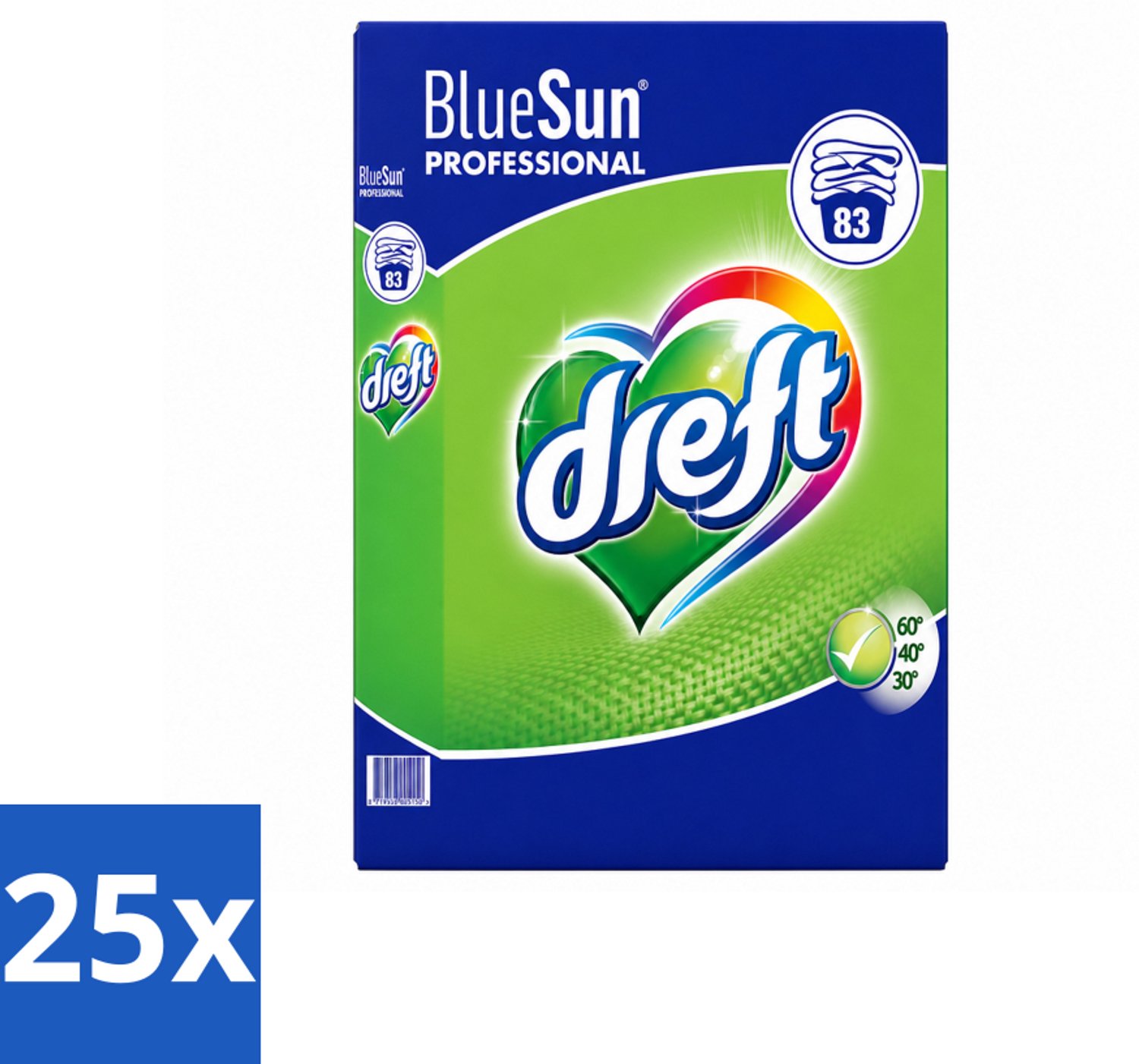 25 x Dreft - Wasmiddel Poeder - Professional - Efficiënte reiniging - 83 Wasbeurten - Voordeelverpakking - 25 stuks