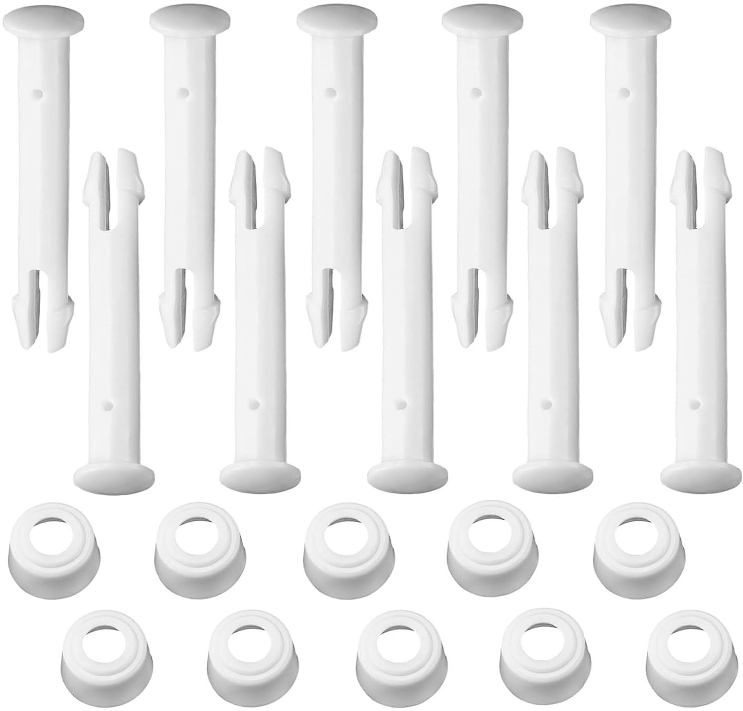Set met 10 verbindingspennen, haringen en clips voor zwembadaccessoires en installatie