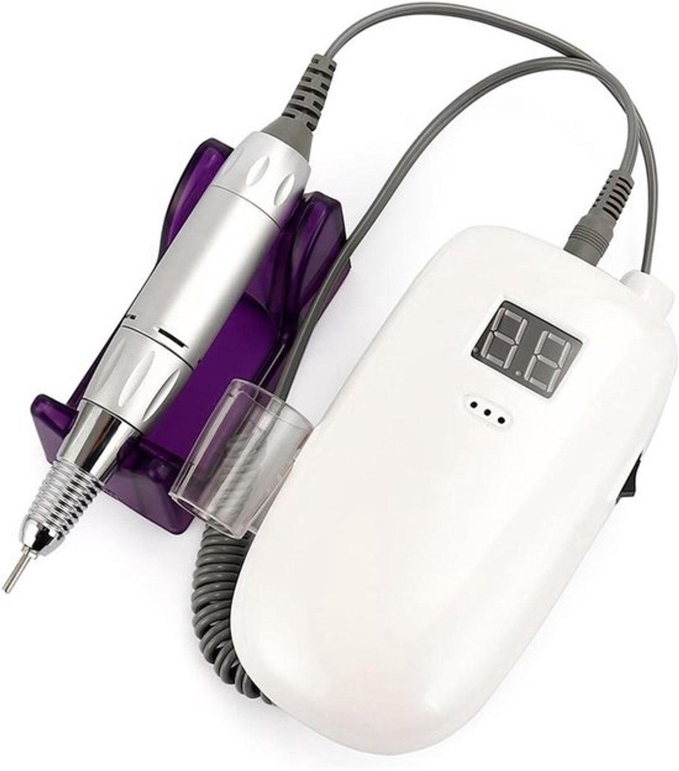 Nagelschuurmachine - Nagelboor en polijstmachine - Manicure en pedicure - Draadloos snelladen - 30000 RPM - Wit