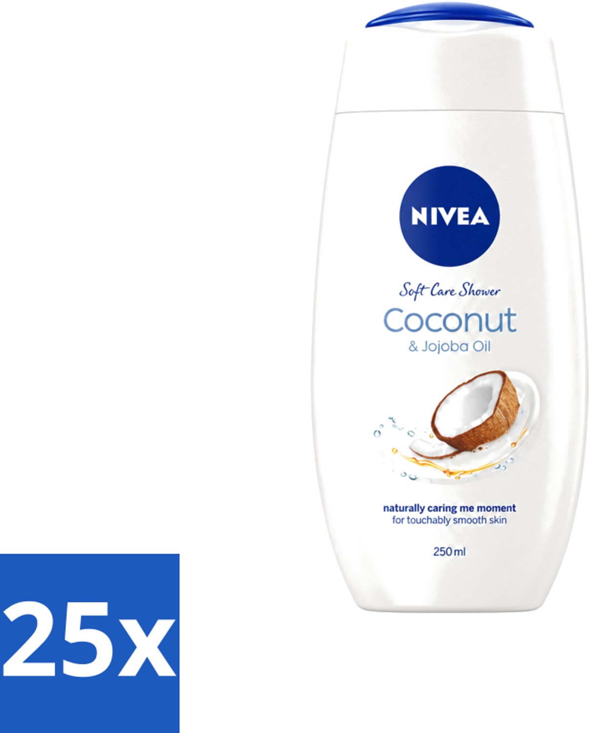 25 x Nivea - Huid Beschermende Douchecreme - Kokosnoot - 250 ml - Voordeelverpakking - 25 stuks